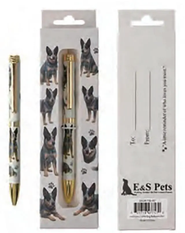 Main image of E&S Pets Refillable Ball Point Pen in Gift Box, Australian Cattle Dog