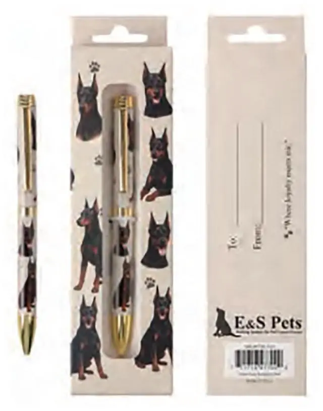 Main image of E&S Pets Refillable Ball Point Pen in Gift Box, Doberman Dog