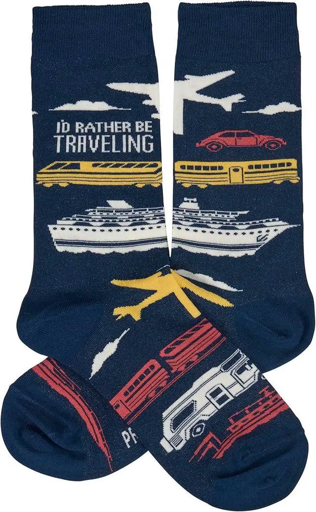 Alt view image 2 of 4 - Primitives by Kathy - I'd Rather Be Traveling Unisex Socks, One Size