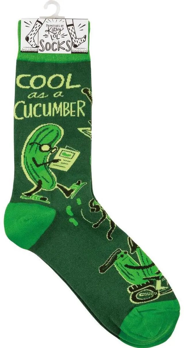Alt view image 4 of 4 - Primitives by Kathy 113084 Cool as a Cucumber Socks