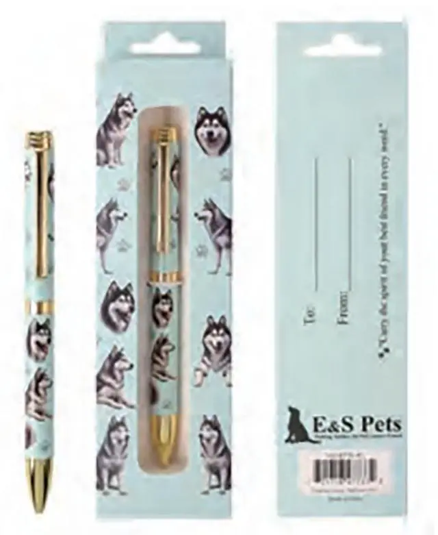 Main image of E&S Pets Refillable Ball Point Pen in Gift Box, Siberian Husky Dog