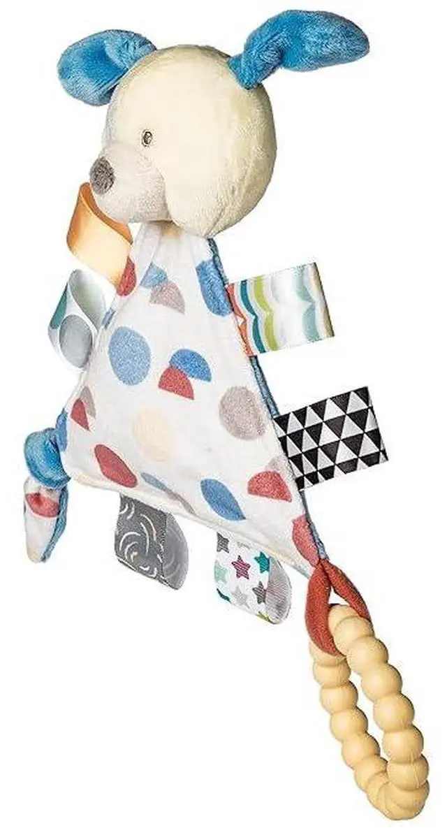 Alt view image 2 of 3 - Taggies Teether Baby Rattle Triangle Activity Toy w/ Sensory Tags, 6", Puppy