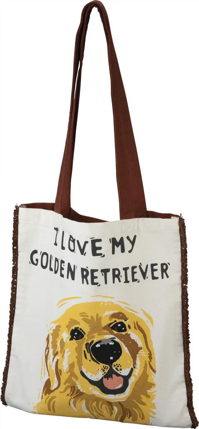 Alt view image 2 of 3 - Primitives By Kathy Market Shopping Tote - I Love My Golden Retriever