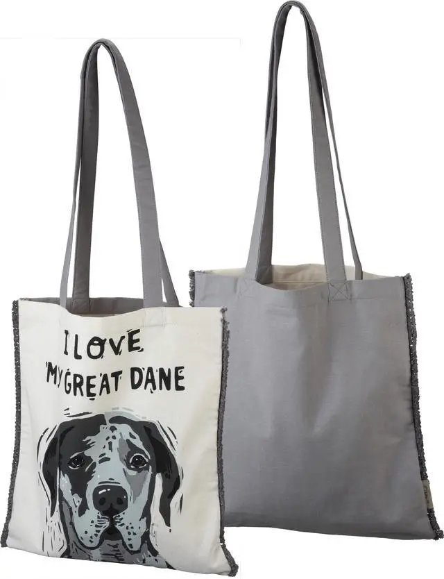Main image of Primitives By Kathy Market Shopping Tote - I Love My Great Dane