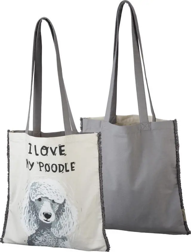 Main image of Primitives By Kathy Market Shopping Tote - I Love My Poodle