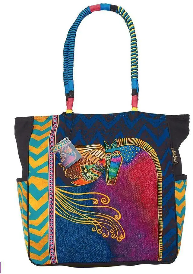 Main image of Laurel Burch Mythical Mare Large Shoulder Tote Bag, 19x 5.5x 15