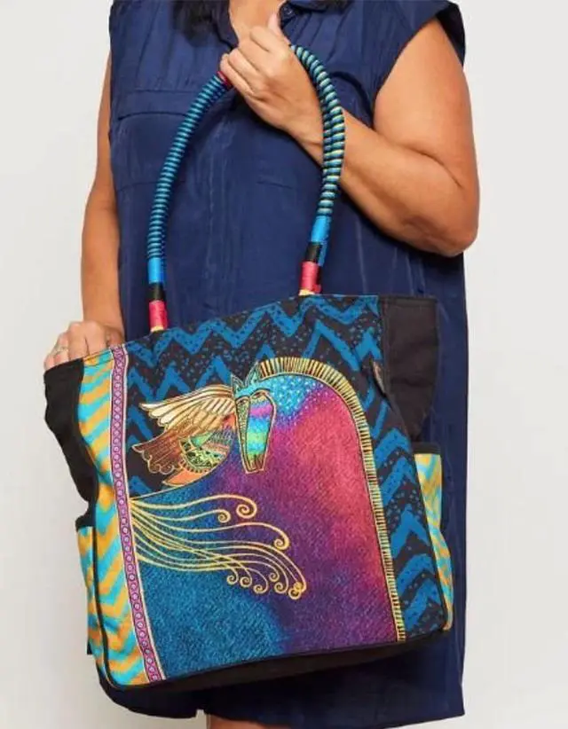 Alt view image 4 of 4 - Laurel Burch Mythical Mare Large Shoulder Tote Bag, 19x 5.5x 15