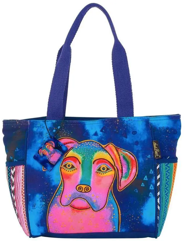 Main image of Laurel Burch Woof Dog Medium Tote, 17" x 6" x 10"