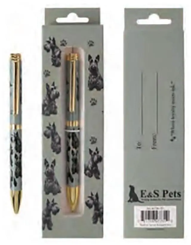 Main image of E&S Pets Refillable Ball Point Pen in Gift Box, Scottish Terrier