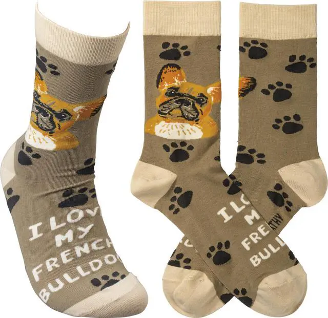 Main image of Primitives By Kathy Socks - I Love My French Bulldog