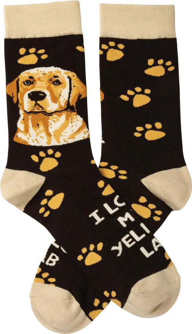 Alt view image 2 of 3 - Primitives By Kathy Socks - I Love My Yellow Lab