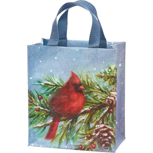 Alt view image 2 of 2 - Primitives by Kathy Daily Tote - Winter Christmas Cardinal on Pine Branch