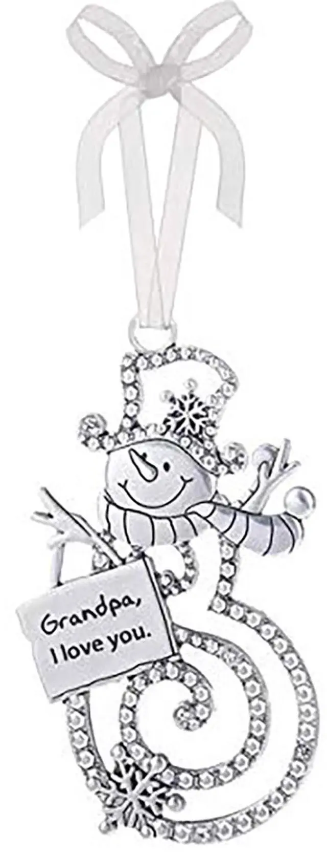 Main image of Ganz Ornament - Grandpa, I Love You - Silver