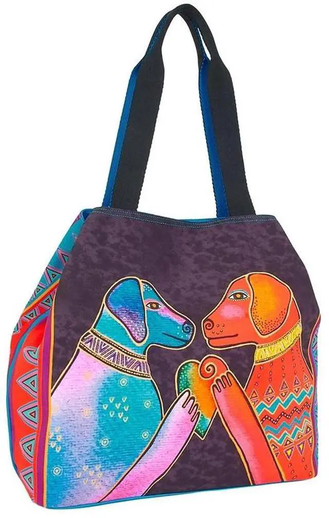 Alt view image 3 of 4 - Laurel Burch Heartfelt Dogs Large Gap Tote, 21" x 5.5" x 15"