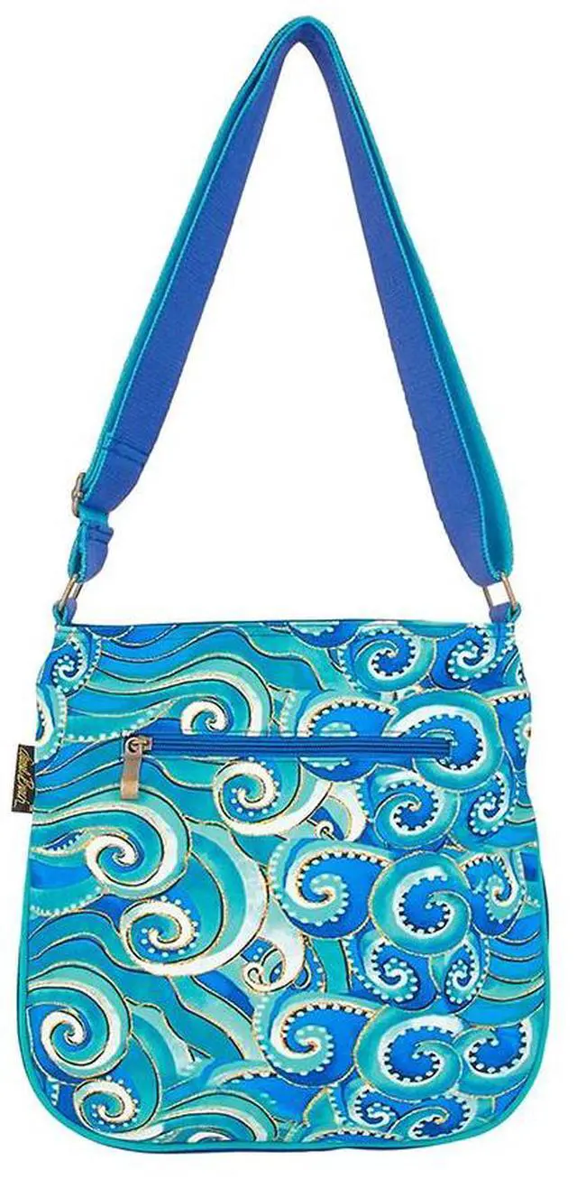 Alt view image 2 of 4 - Laurel Burch Celestial Magic Sun Moon Large Crossbody Bag, 12 x 2.5 x 12.5