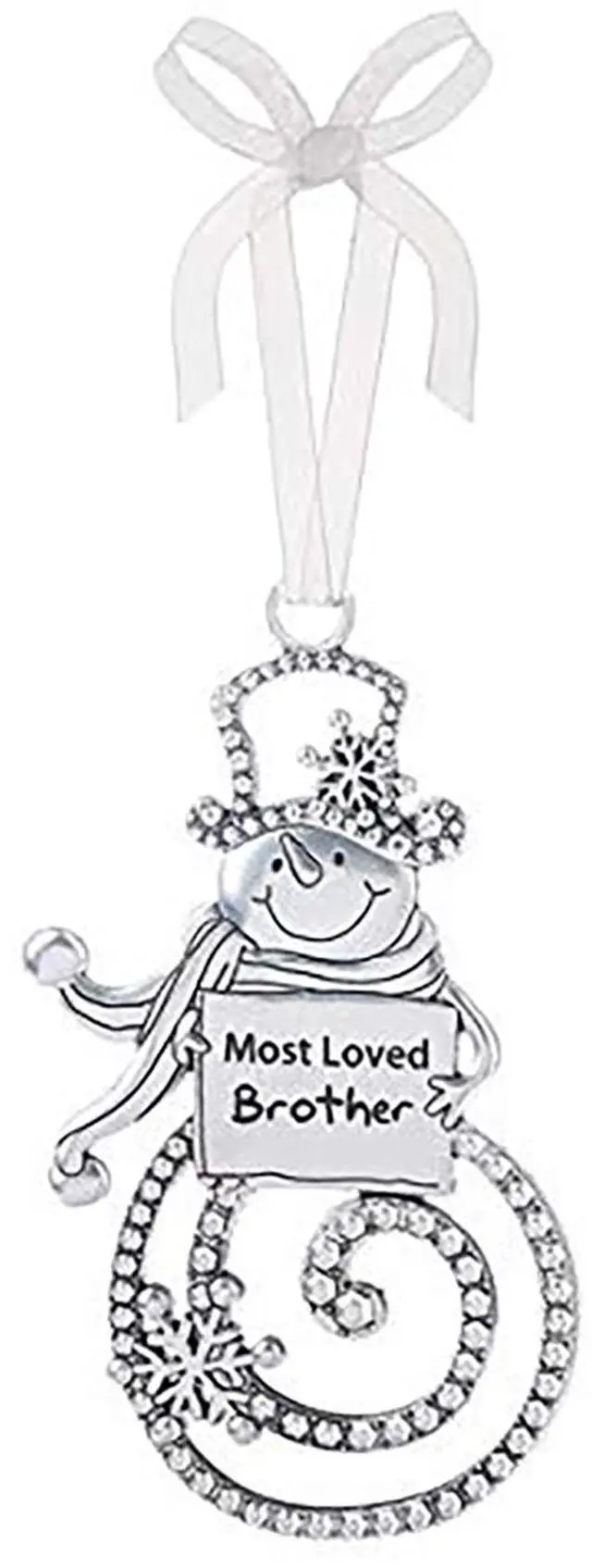 Main image of Ganz Ornament - Most Loved Brother - Silver