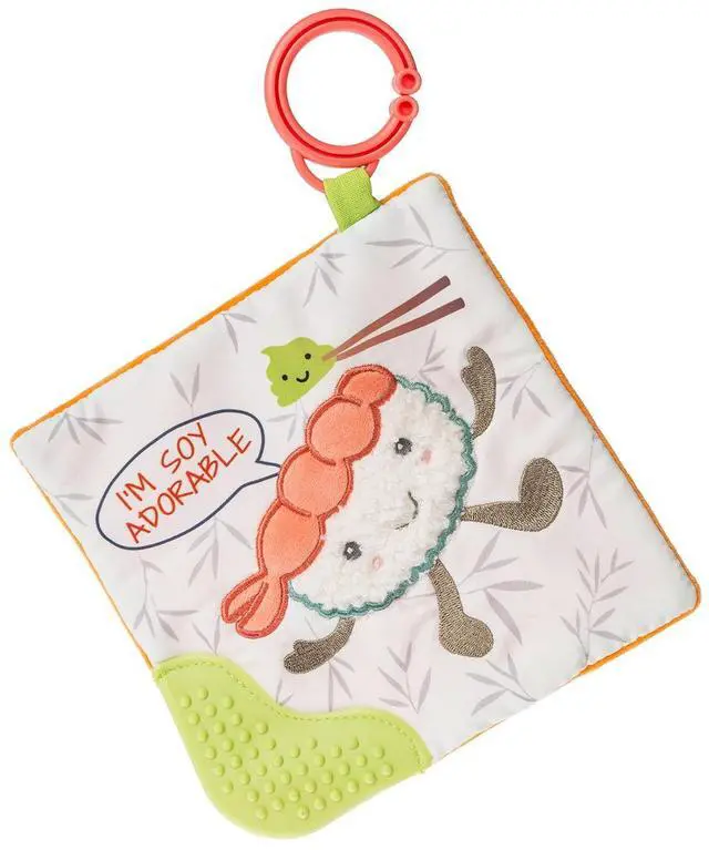 Main image of Mary Meyer Sweet Soothie Crinkle Teether Toy and Squeaker, 6 x 6", Sushi