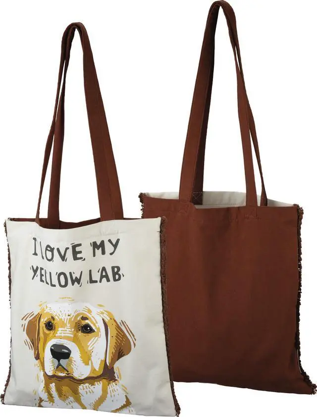 Main image of Primitives by Kathy Tote - I Love My Yellow Lab, One Bag, Both Sides Shown