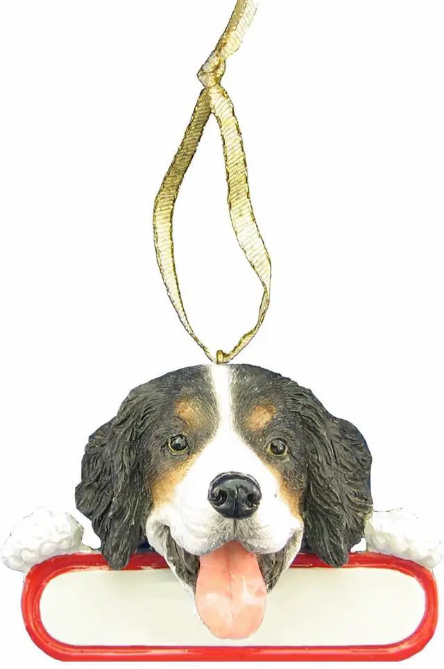 Main image of Bernese Mountain Dog Ornament "Santa's Pals" With Name Plate