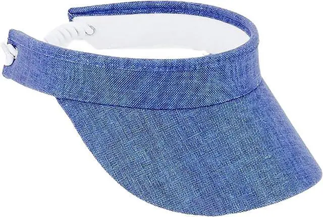 Main image of Sun N Sand Women's Adjustable Coil Visor UV 50, Brim 3.5", Solid Blue