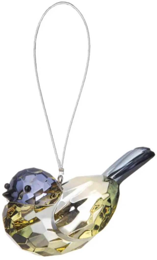 Main image of Ganz Crystal Expressions Acrylic Blue and Yellow Songbird Ornament, 3 inches