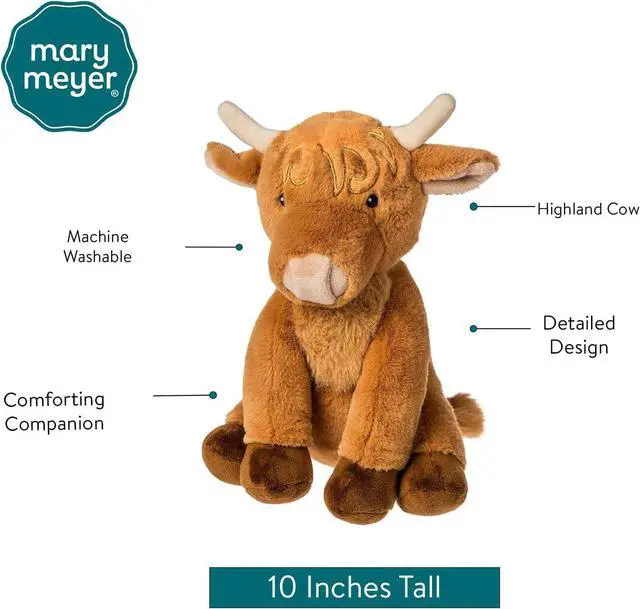 Alt view image 2 of 4 - Mary Meyer Stuffed Animal Huggable Plush Soft Toy, 10-Inches, Hetty Highland Cow