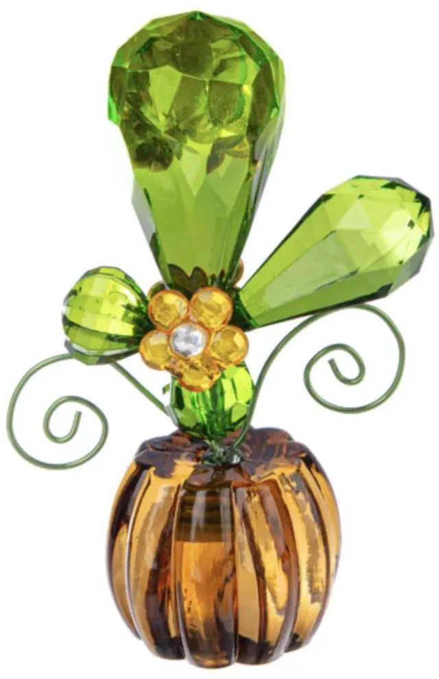 Alt view image 2 of 3 - Ganz Acrylic Floral Cactus Desert POSY POT, 4 x 2.5 x 2 Inches