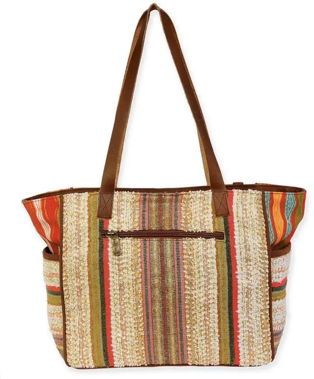 Alt view image 2 of 3 - Laurel Burch Rushia & Rusty Horses Medium Tote Bag Handbag, 16" x 6.5" x 10"