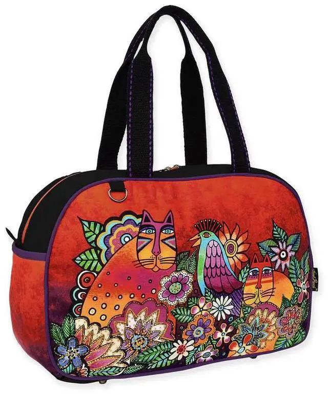 Alt view image 3 of 3 - Sun'N'Sand Laurel Burch Large Chant D'Oiseau Duffel Bag, 21" x 7" x 11.25"