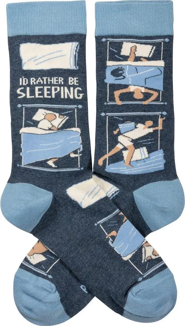 Alt view image 2 of 4 - Primitives by Kathy - I'd Rather Be Sleeping Unisex Socks, One Size