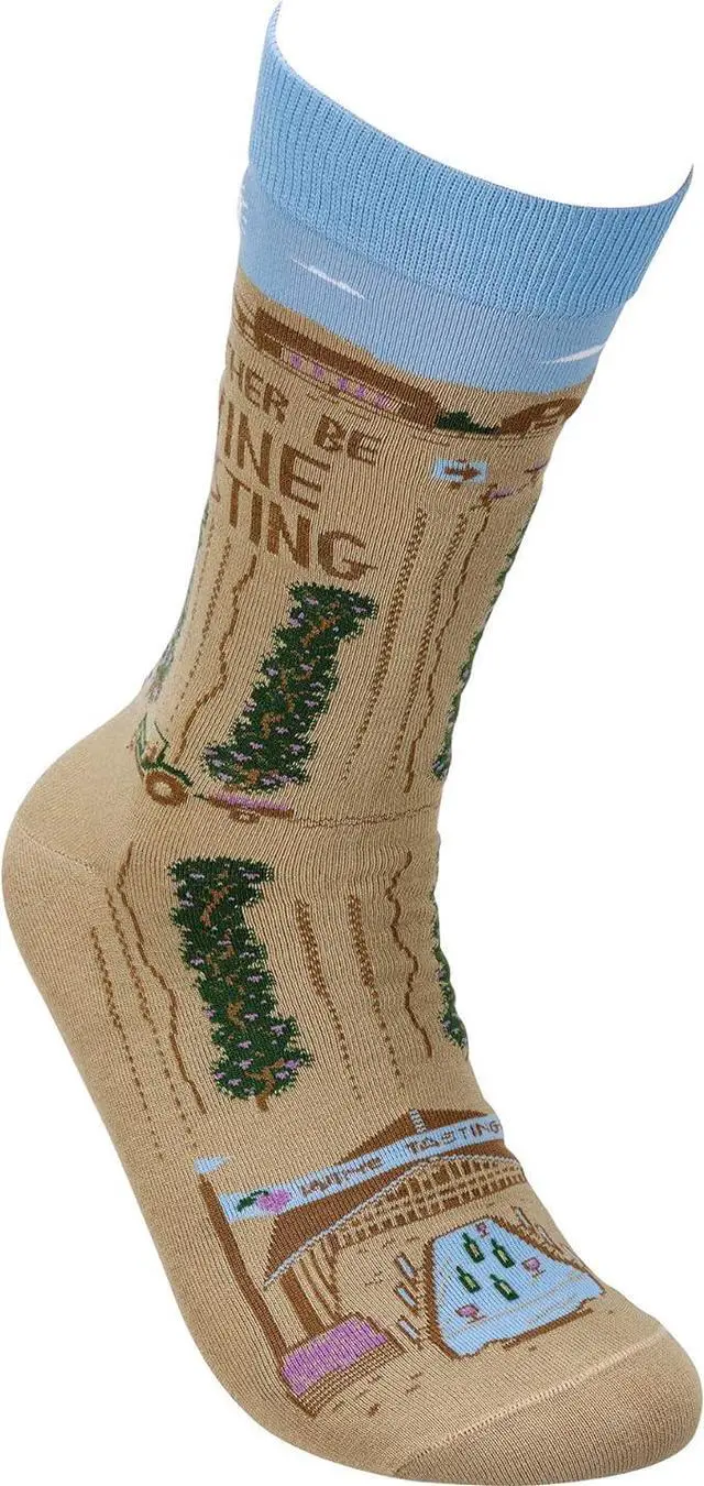 Alt view image 3 of 4 - Primitives by Kathy - I'd Rather Be Wine Tasting Unisex Socks, One Size