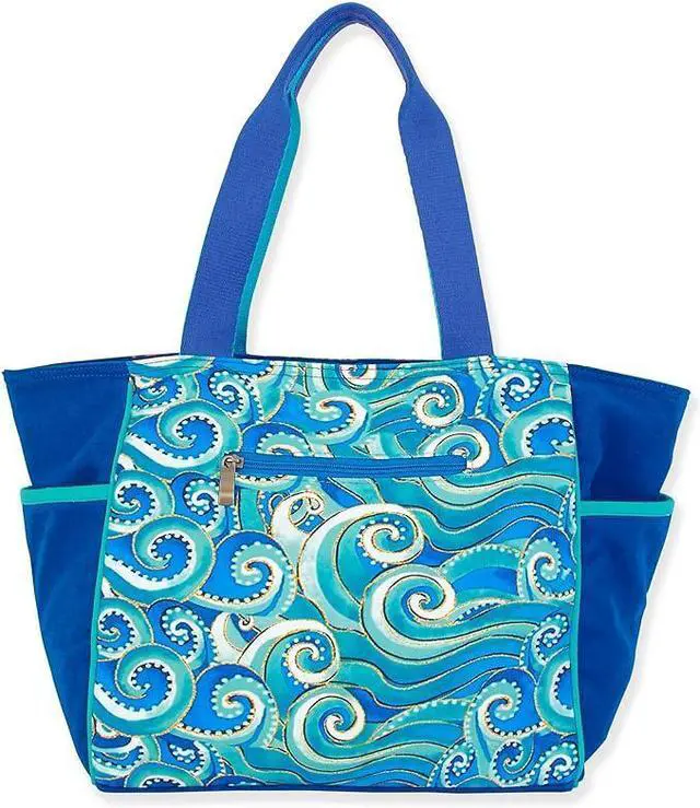 Alt view image 2 of 2 - Laurel Burch Celestial Magic Sun Moon Large Shoulder Tote Bag, 20.5" x 9" x 12"