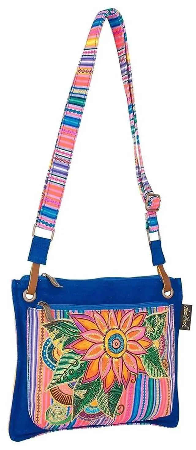 Main image of Women's Laurel Fleur Del Sol Flowers Crossbody Bag, 11.5 x 9.5
