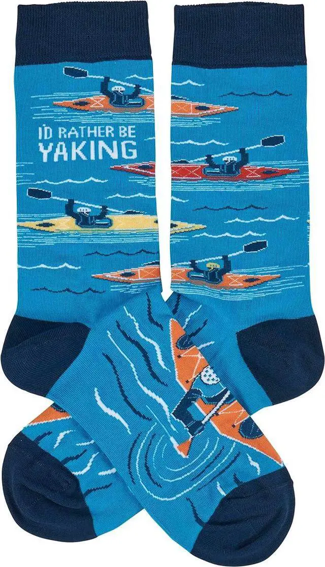 Alt view image 2 of 4 - Primitives by Kathy - I'd Rather Be Yakking Unisex Socks, One Size