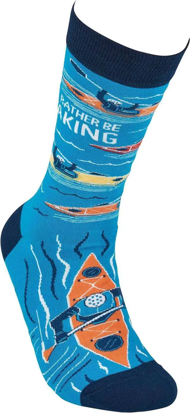 Alt view image 3 of 4 - Primitives by Kathy - I'd Rather Be Yakking Unisex Socks, One Size