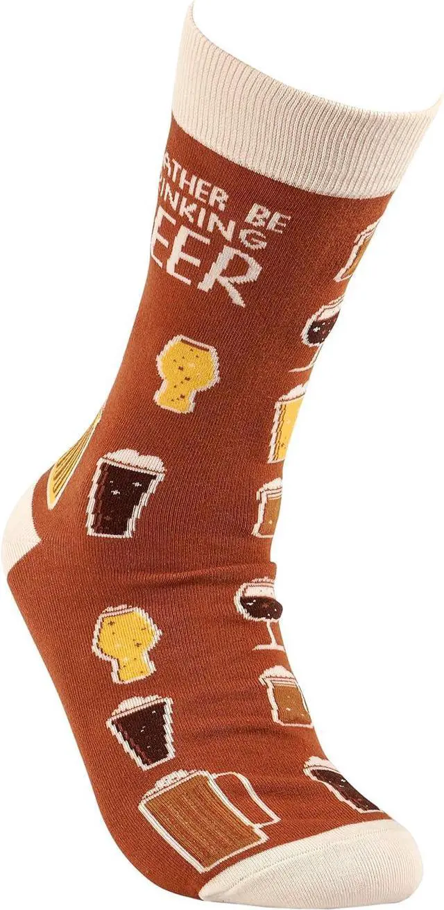 Alt view image 2 of 4 - Primitives by Kathy - I'd Rather Be Drinking Beer Unisex Socks, One Size