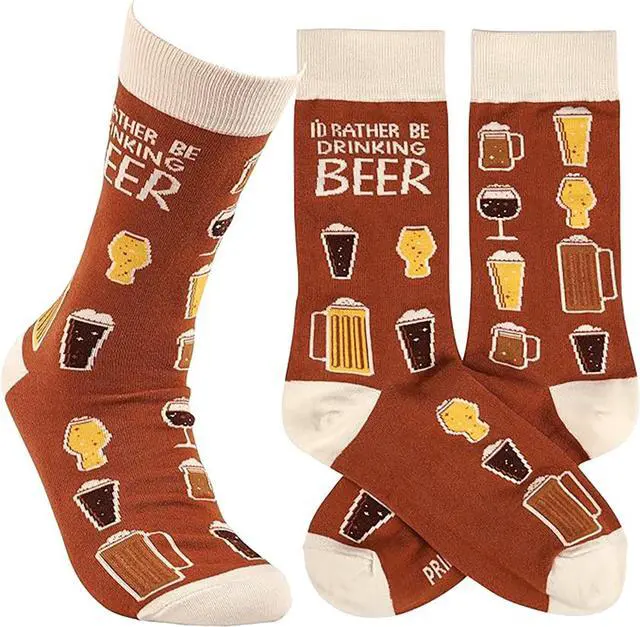 Main image of Primitives by Kathy - I'd Rather Be Drinking Beer Unisex Socks, One Size