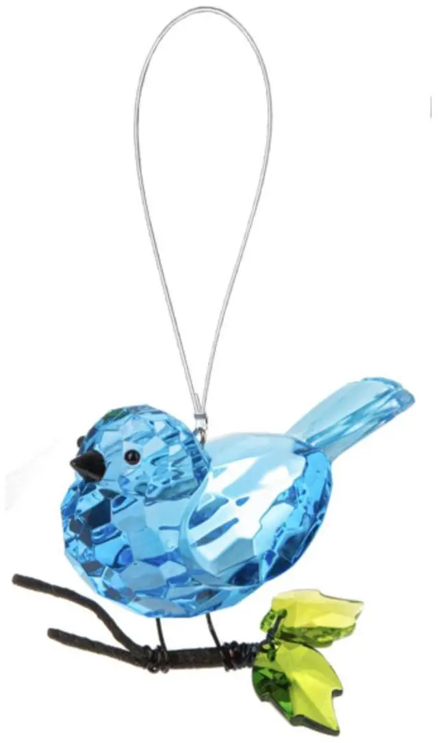 Main image of Ganz Crystal Expressions Acrylic Garden Blue Bird Ornament 3 1/2" W. x 2" L.