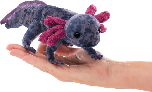 Alt view image 4 of 4 - Folkmanis Black Axolotl Finger Puppet, 8.5"
