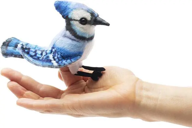 Main image of Folkmanis Mini Blue Jay Finger Puppet