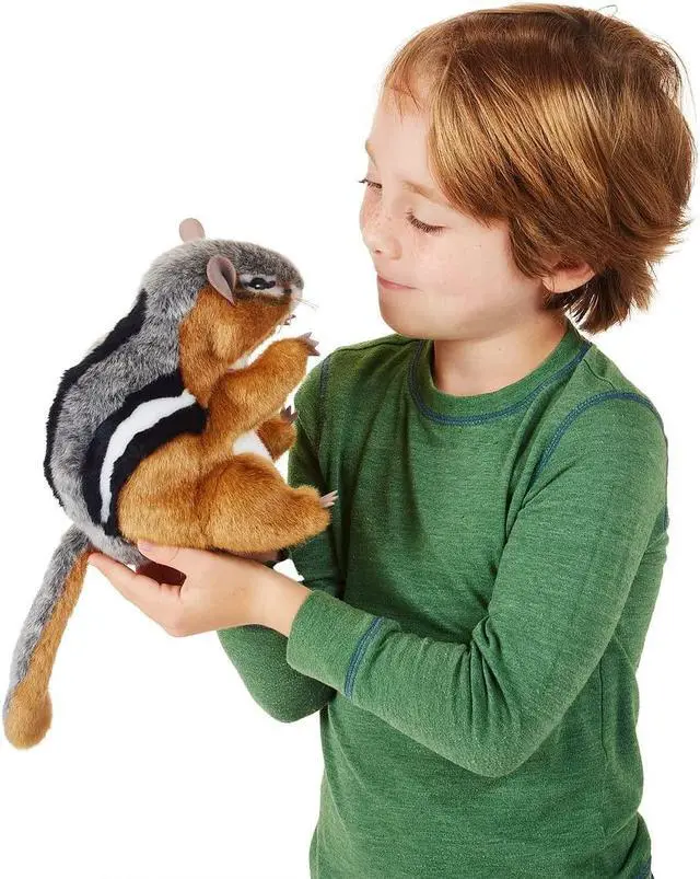 Alt view image 4 of 4 - Folkmanis Chipmunk Hand Puppet