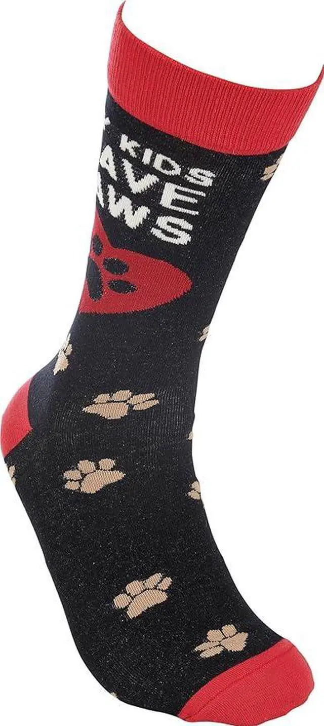 Alt view image 3 of 4 - Primitives by Kathy - My Kids Have Paws Unisex Socks, One Size