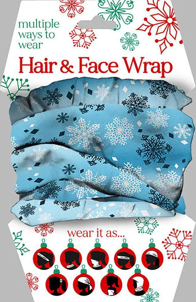 Main image of Spoontiques Winter Snowflakes Hair and Face Wrap