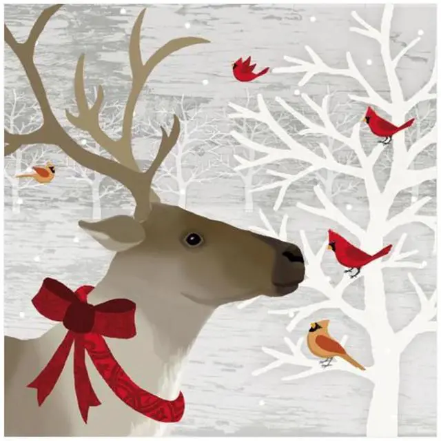 Main image of Paperproducts Design Decorative Beverage Paper Napkins Liz Leines - Deer Friends