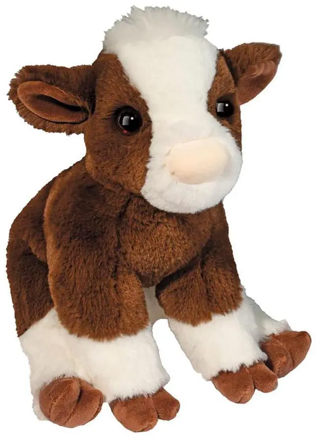 Main image of Douglas Bessie Brown Cow Soft Plush Stuffed Animal, 11" long
