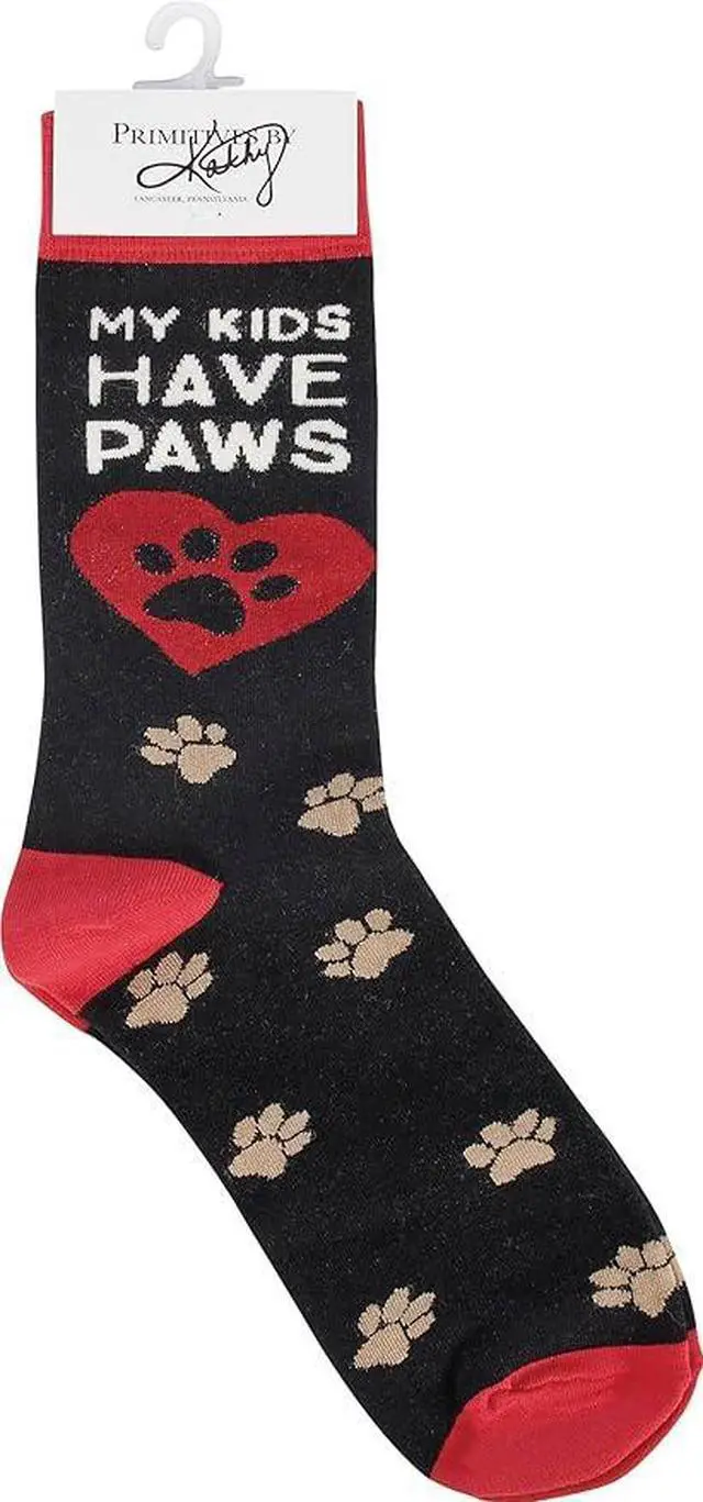 Alt view image 4 of 4 - Primitives by Kathy - My Kids Have Paws Unisex Socks, One Size