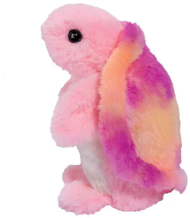 Main image of Douglas Lillie Pink Turtle Mini Tye Die Teal Plush Stuffed Animal Toy 5" Long