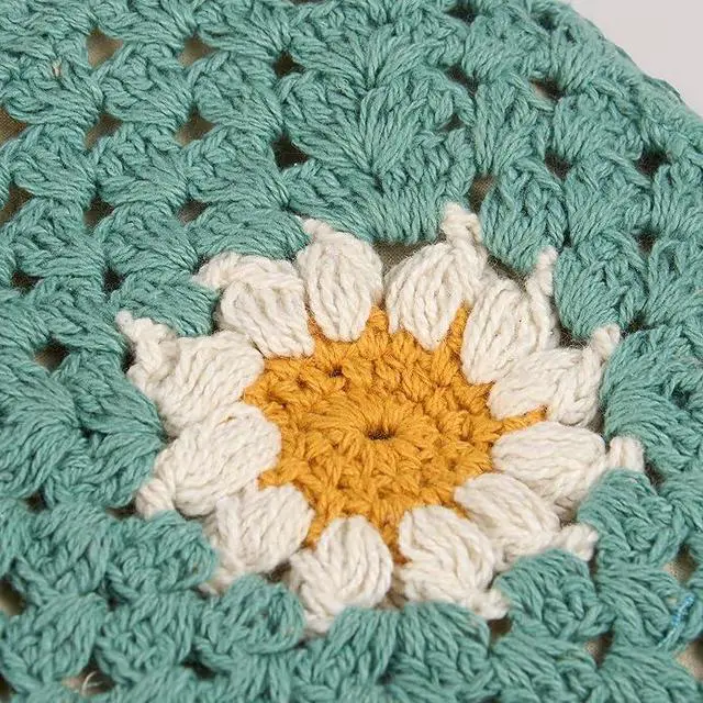 Alt view image 4 of 4 - Primitives by Kathy Daisy Crossbody and Straps Feature a Crochet Style, 8 x 6"