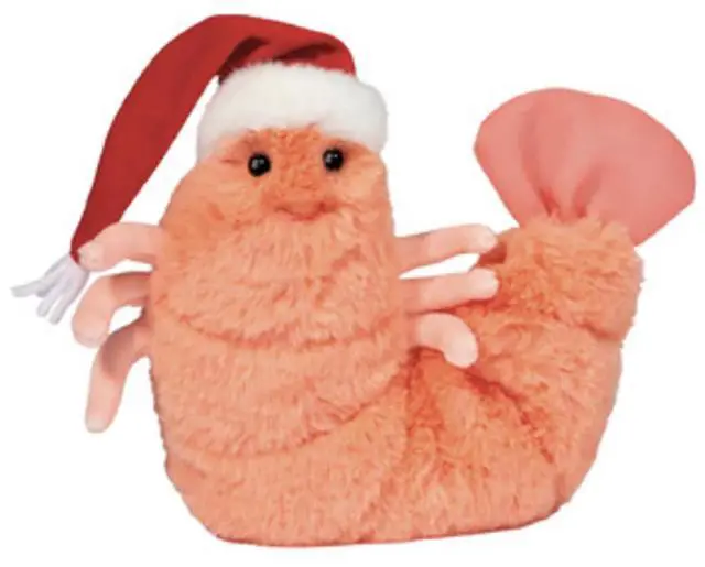 Main image of Douglas Holiday Salty Santa Shrimp with Santa Hat Plush Stuffed Animal Toy, 4.5"
