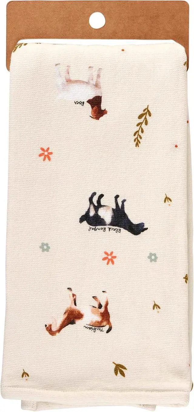 Alt view image 2 of 4 - Primitives by Kathy For the Love of Goats Kitchen Towel, 20"L x 28"W